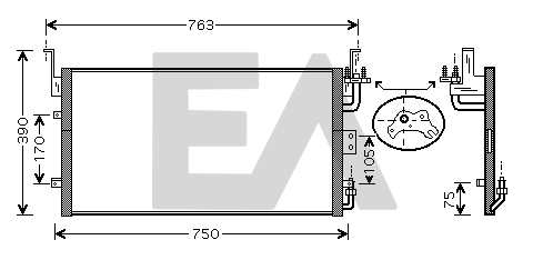 Condenser, air conditioning (30C28016)