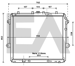 Radiator, engine cooling (31R71263)