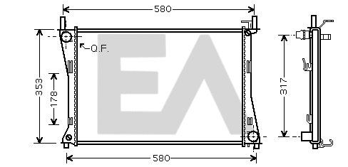 Radiator, engine cooling (31R22118)
