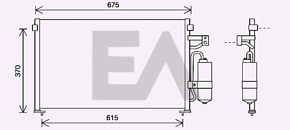 Condenser, air conditioning (30C20015)