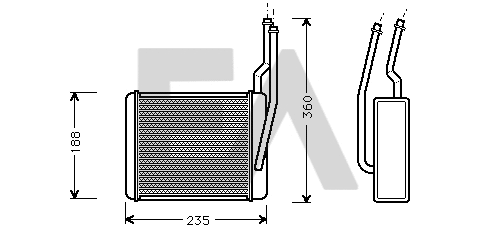 Heat Exchanger, interior heating (45C22021)