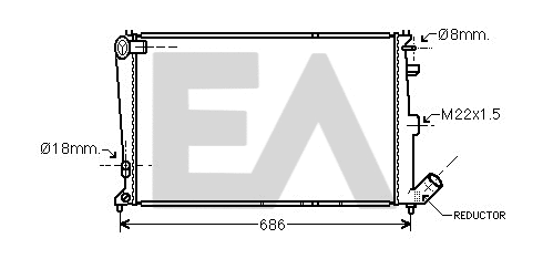 Radiator, engine cooling (31R10051)