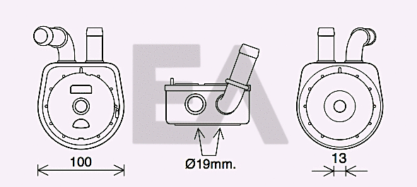 Oil Cooler, engine oil (37G52001)