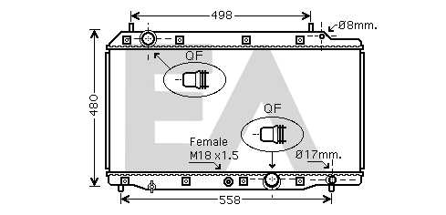 Radiator, engine cooling (31R26073)