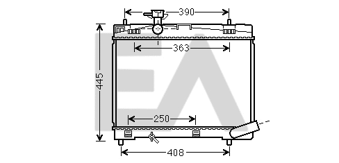 Radiator, engine cooling (31R71269)