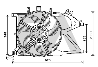 Fan, engine cooling (33V54063)