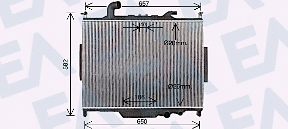 Radiator, engine cooling (31R05065)