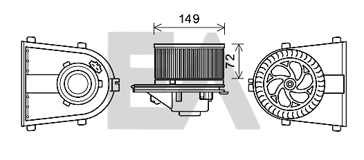Electric Motor, interior blower (42A02007)