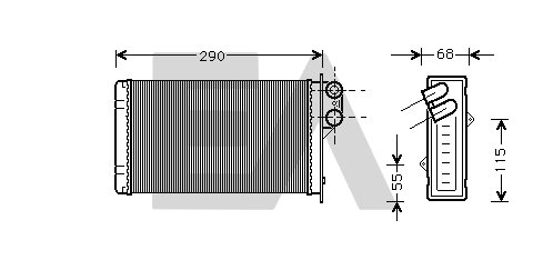 Heat Exchanger, interior heating (45C55005)