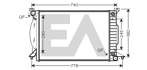 Radiator, engine cooling (31R02042)
