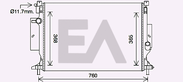 Radiator, engine cooling (31R22106)