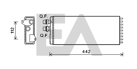 Heat Exchanger, interior heating (45C30013)