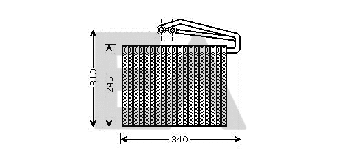 Evaporator, air conditioning (43B54011)
