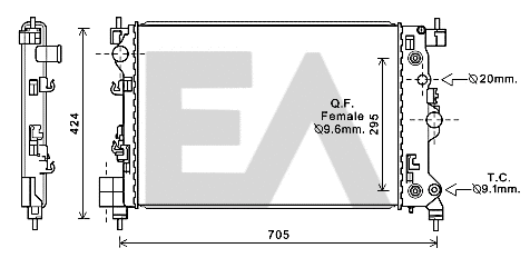 Radiator, engine cooling (31R54140)