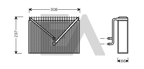 Evaporator, air conditioning (43B78005)