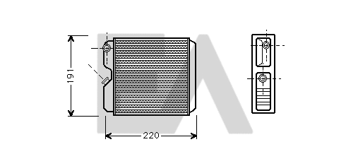 Heat Exchanger, interior heating (45C54020)
