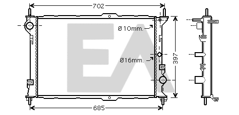 Radiator, engine cooling (31R22085)