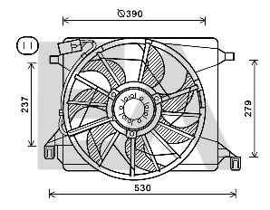 Fan, engine cooling (33V22049)