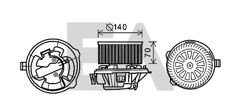 Electric Motor, interior blower (42A10002)