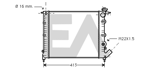 Radiator, engine cooling (31R60036)