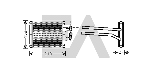 Heat Exchanger, interior heating (45C36012)
