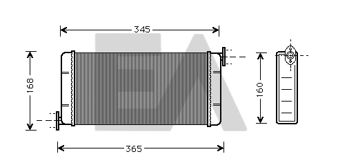 Heat Exchanger, interior heating (45C50015)