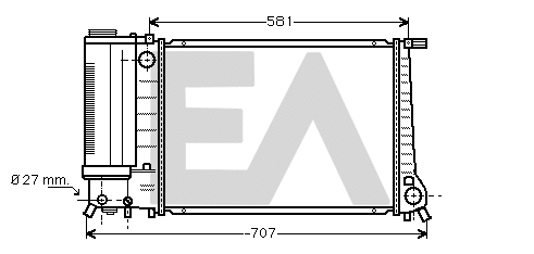 Radiator, engine cooling (31R07075)
