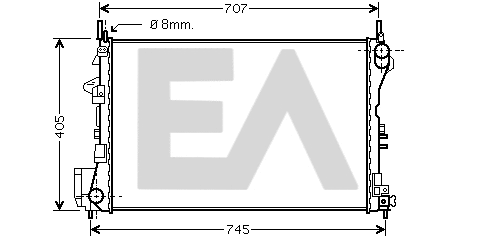 Radiator, engine cooling (31R54112)