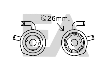 Oil Cooler, engine oil (37G60006)