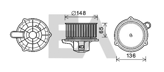Electric Motor, interior blower (42A36008)