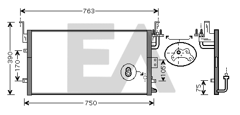 Condenser, air conditioning (30C28024)