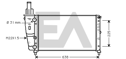 Radiator, engine cooling (31R25046)