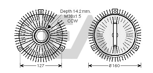 Fan Wheel, engine cooling (35C50D01)