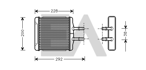 Heat Exchanger, interior heating (45C20005)