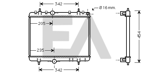 Radiator, engine cooling (31R55045)