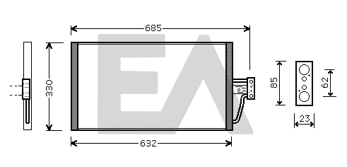 Condenser, air conditioning (30C07032)