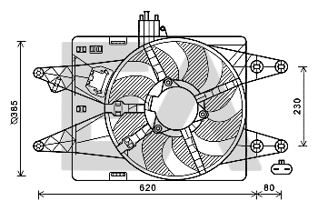 Fan, engine cooling (33V25053)