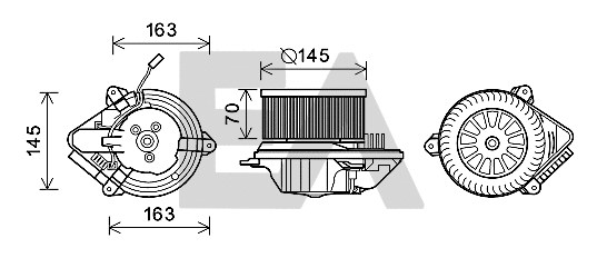 Electric Motor, interior blower (42A55023)