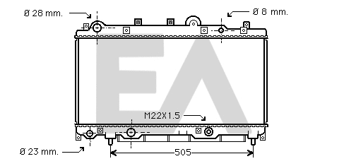 Radiator, engine cooling (31R25089)