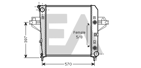 Radiator, engine cooling (31R33015)