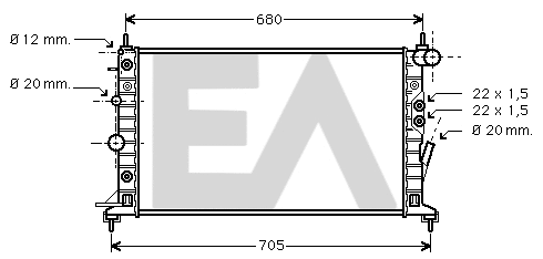 Radiator, engine cooling (31R54174)
