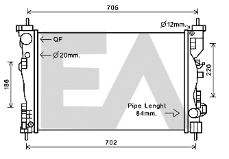 Radiator, engine cooling (31R03037)