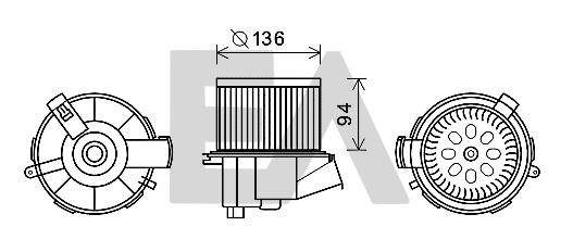 Electric Motor, interior blower (42A55012)