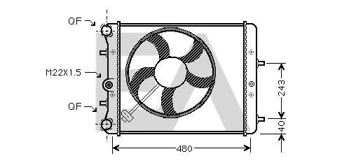 Radiator, engine cooling (31R61012)