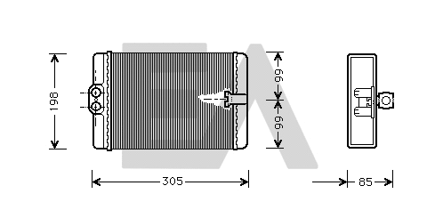 Heat Exchanger, interior heating (45C50016)