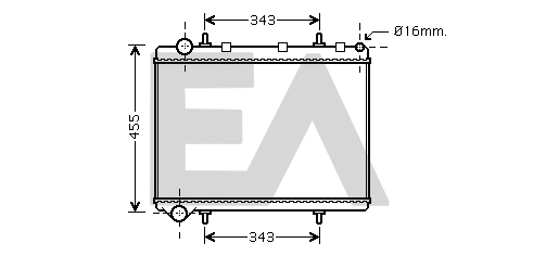 Radiator, engine cooling (31R55043)