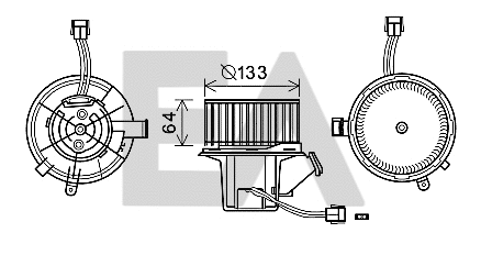 Electric Motor, interior blower (42A50028)