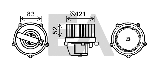 Electric Motor, interior blower (42A77005)
