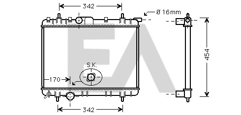 Radiator, engine cooling (31R55104)