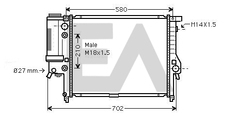 Radiator, engine cooling (31R07053)